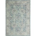 Bashian Bashian E110-AQ-4X6-5363 Everek Collection Floral; Oriental Transitional Polypropylene Machine Made Area Rug; Aqua - 3 ft. 6 in. x 5 ft. 6 in. E110-AQ-4X6-5363